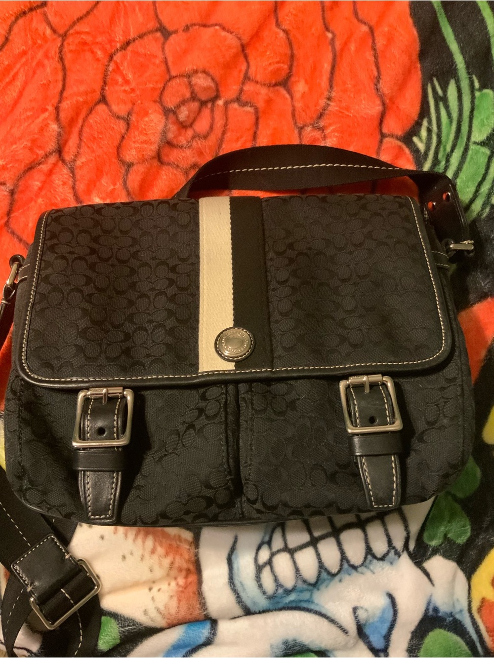 Coach signature voyager crossbody.